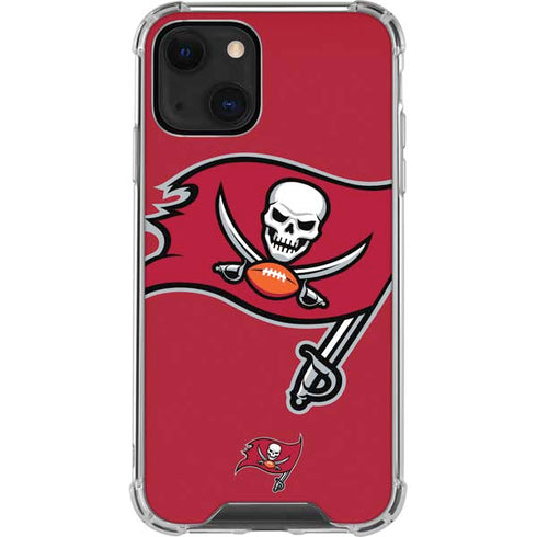 NFL Tampa Bay Buccaneers Large Logo iPhone 13 Mini Clear Case