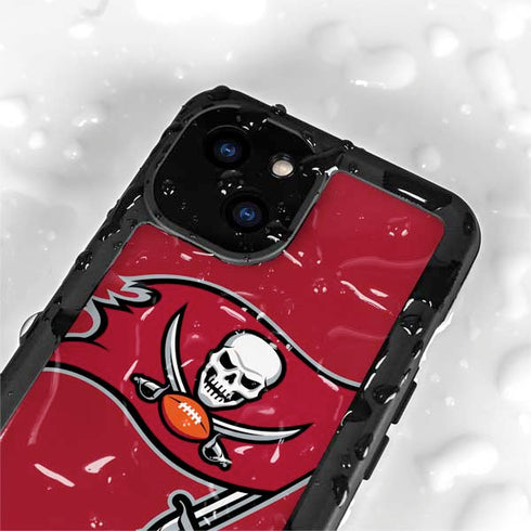 NFL Tampa Bay Buccaneers Large Logo iPhone 13 Mini Waterproof Case