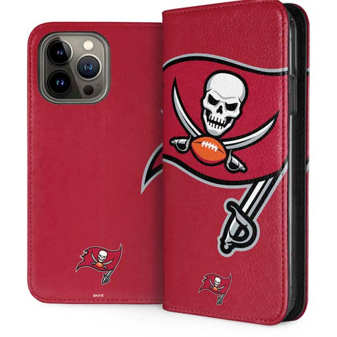 NFL Tampa Bay Buccaneers Large Logo iPhone 14 Pro Max Folio Case