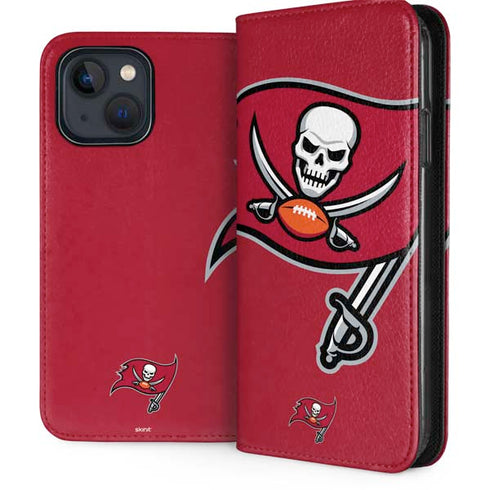 NFL Tampa Bay Buccaneers Large Logo iPhone 15 Plus Folio Case