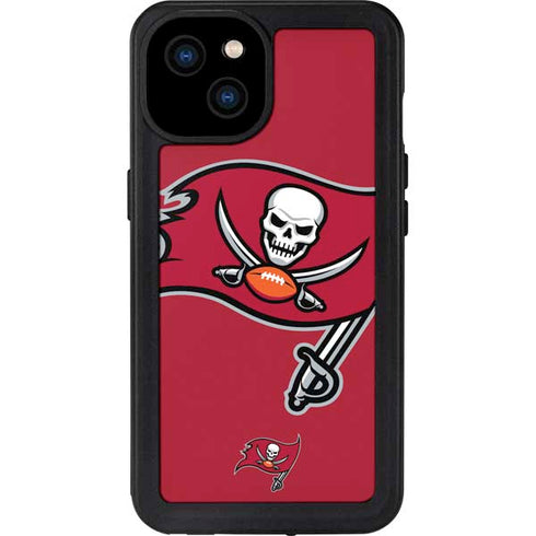 NFL Tampa Bay Buccaneers Large Logo iPhone 15 Plus Waterproof Case