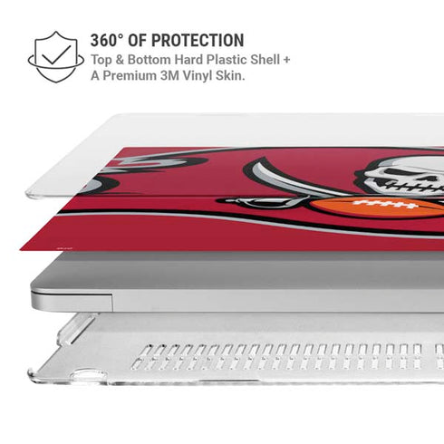 NFL Tampa Bay Buccaneers Large Logo MacBook Air 15in (2023-2025) Case plus Skin