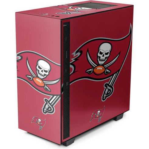 NFL Tampa Bay Buccaneers Large Logo NZXT H510 Compact ATX Mid-Tower Case Skin
