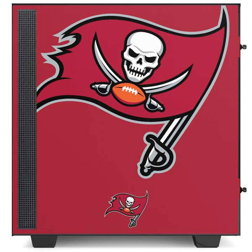 NFL Tampa Bay Buccaneers Large Logo NZXT H510 Compact ATX Mid-Tower Case Skin