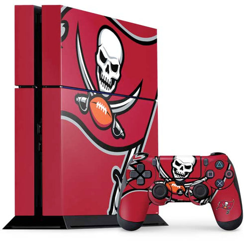 NFL Tampa Bay Buccaneers Large Logo PS4 Console and Controller Bundle Skin