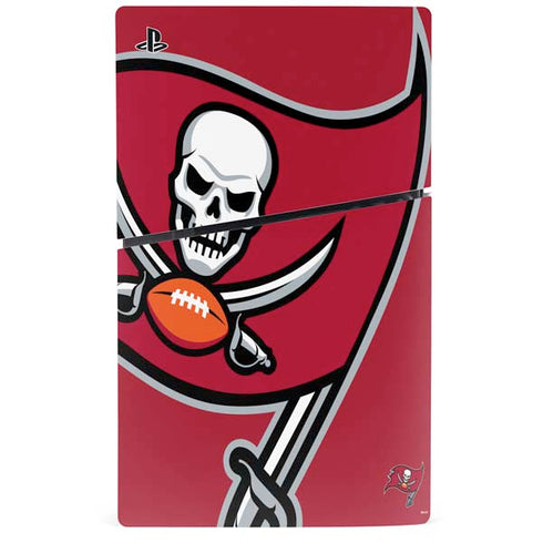 NFL Tampa Bay Buccaneers Large Logo PS5 Slim Digital Edition Bundle Skin