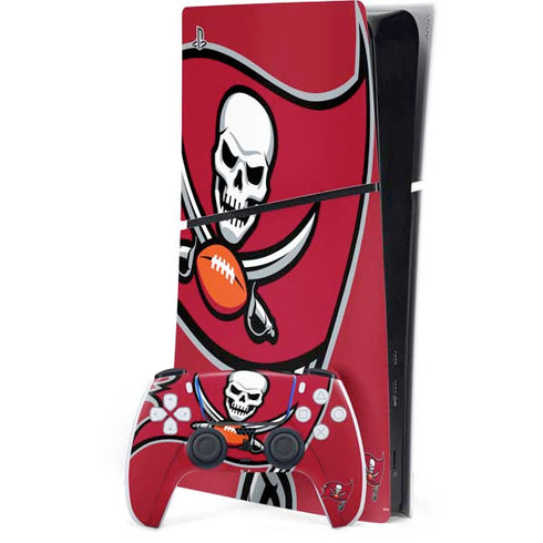 NFL Tampa Bay Buccaneers Large Logo PS5 Slim Digital Edition Console Skin