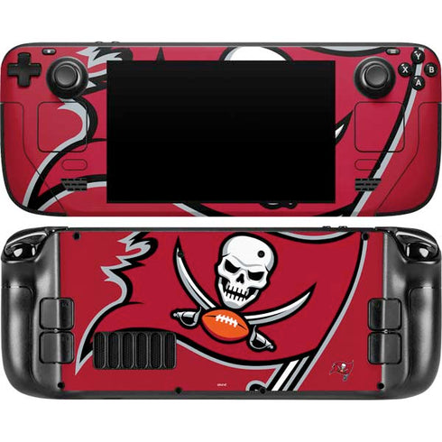 NFL Tampa Bay Buccaneers Large Logo Steam Deck Handheld Gaming Computer Skin