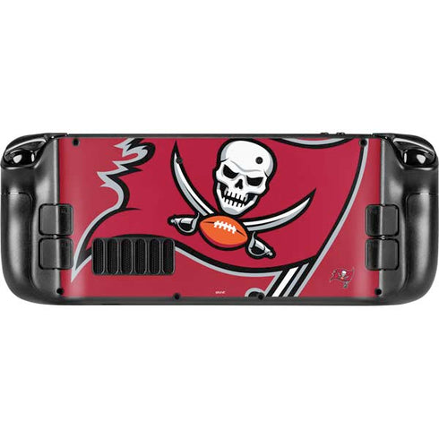 NFL Tampa Bay Buccaneers Large Logo Steam Deck Handheld Gaming Computer Skin