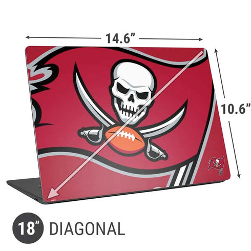 NFL Tampa Bay Buccaneers Large Logo Universal Laptop 18in (14.6 x 10.6in) Skin