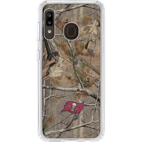 NFL Tampa Bay Buccaneers Realtree AP Camo Galaxy A20 Clear Case