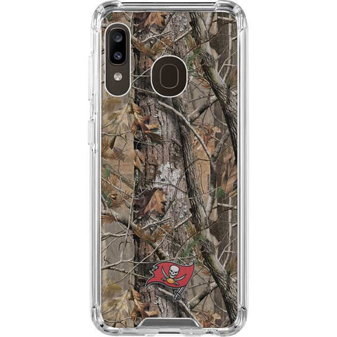 NFL Tampa Bay Buccaneers Realtree AP Camo Galaxy A30 Clear Case