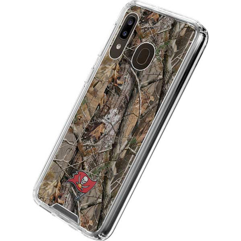 NFL Tampa Bay Buccaneers Realtree AP Camo Galaxy A30 Clear Case