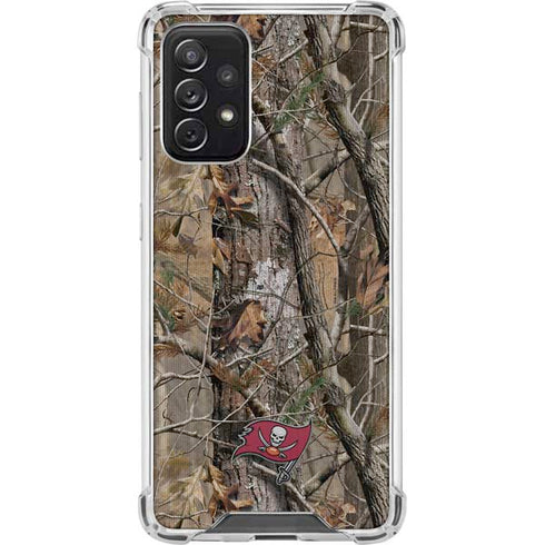 NFL Tampa Bay Buccaneers Realtree AP Camo Galaxy A72 5G Clear Case
