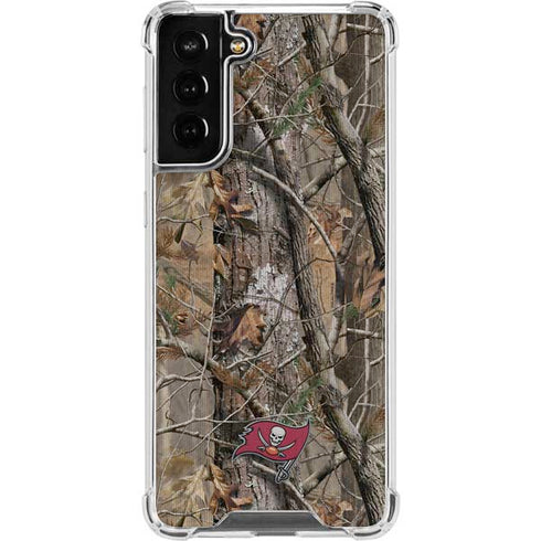 NFL Tampa Bay Buccaneers Realtree AP Camo Galaxy S21 FE Clear Case