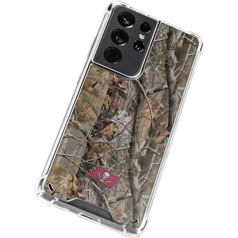 NFL Tampa Bay Buccaneers Realtree AP Camo Galaxy S21 Ultra 5G Clear Case
