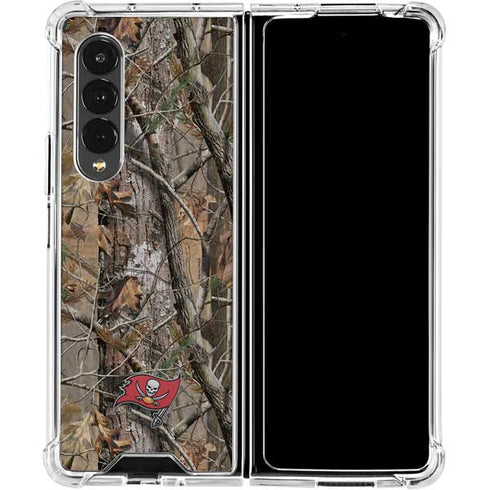 NFL Tampa Bay Buccaneers Realtree AP Camo Galaxy Z Fold4 5G Clear Case