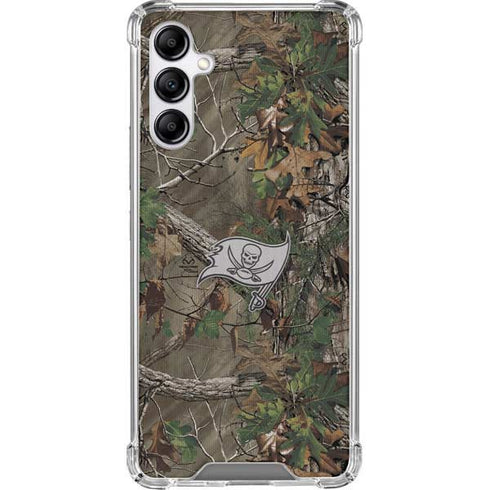 NFL Tampa Bay Buccaneers Realtree Xtra Green Camo Galaxy A14 5G Clear Case