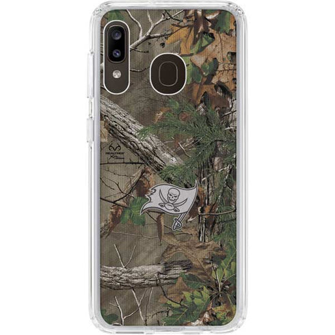 NFL Tampa Bay Buccaneers Realtree Xtra Green Camo Galaxy A20 Clear Case