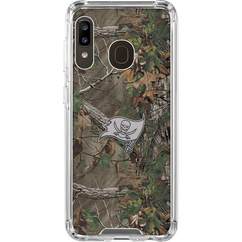 NFL Tampa Bay Buccaneers Realtree Xtra Green Camo Galaxy A30 Clear Case