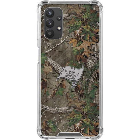 NFL Tampa Bay Buccaneers Realtree Xtra Green Camo Galaxy A32 5G Clear Case