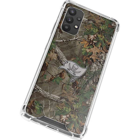 NFL Tampa Bay Buccaneers Realtree Xtra Green Camo Galaxy A32 5G Clear Case