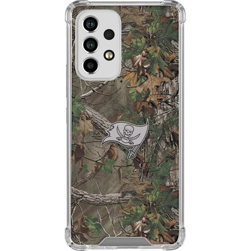 NFL Tampa Bay Buccaneers Realtree Xtra Green Camo Galaxy A53 5G Clear Case