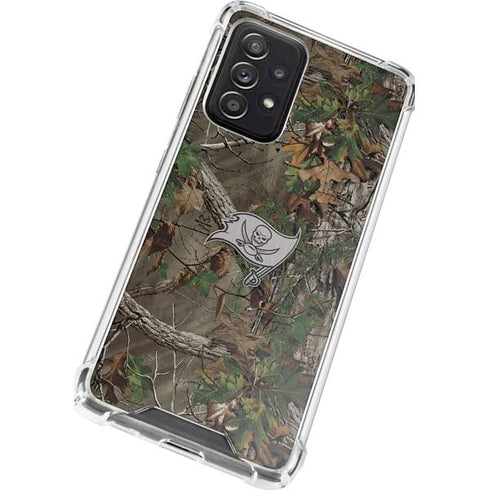 NFL Tampa Bay Buccaneers Realtree Xtra Green Camo Galaxy A72 5G Clear Case
