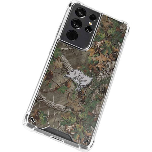 NFL Tampa Bay Buccaneers Realtree Xtra Green Camo Galaxy S21 Ultra 5G Clear Case