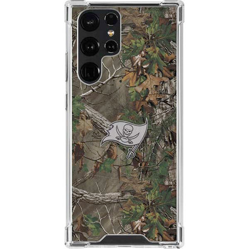 NFL Tampa Bay Buccaneers Realtree Xtra Green Camo Galaxy S22 Ultra Clear Case