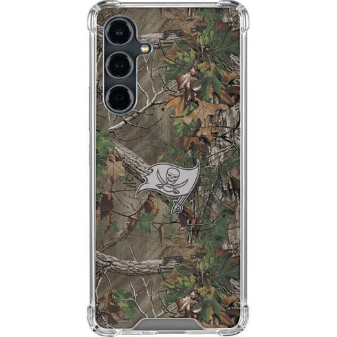 NFL Tampa Bay Buccaneers Realtree Xtra Green Camo Galaxy S23 FE Clear Case