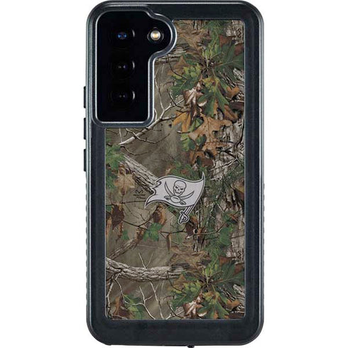 NFL Tampa Bay Buccaneers Realtree Xtra Green Camo Galaxy S23 Plus Waterproof Case