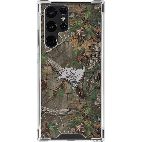 NFL Tampa Bay Buccaneers Realtree Xtra Green Camo Galaxy S24 Ultra Clear Case