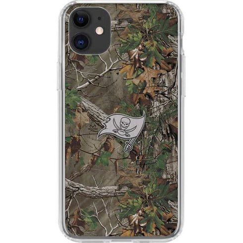 NFL Tampa Bay Buccaneers Realtree Xtra Green Camo iPhone 11 Clear Case