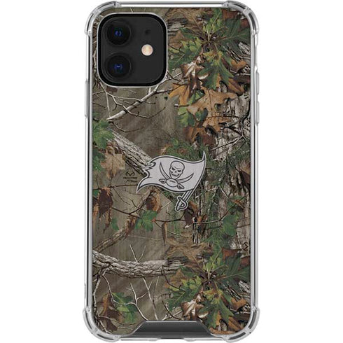 NFL Tampa Bay Buccaneers Realtree Xtra Green Camo iPhone 12 Clear Case