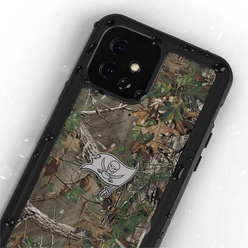 NFL Tampa Bay Buccaneers Realtree Xtra Green Camo iPhone 12 Mini Waterproof Case