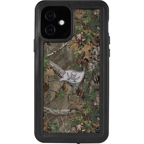 NFL Tampa Bay Buccaneers Realtree Xtra Green Camo iPhone 12 Waterproof Case