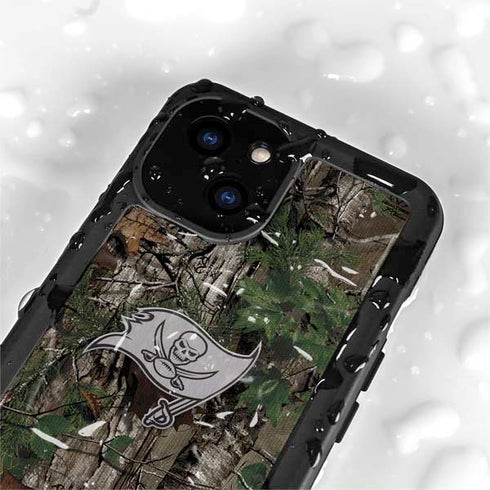 NFL Tampa Bay Buccaneers Realtree Xtra Green Camo iPhone 13 Mini Waterproof Case