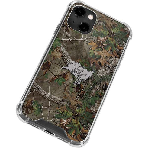 NFL Tampa Bay Buccaneers Realtree Xtra Green Camo iPhone 14 Clear Case