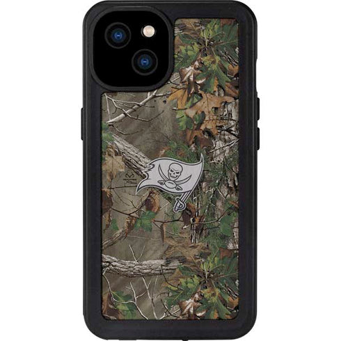 NFL Tampa Bay Buccaneers Realtree Xtra Green Camo iPhone 15 Plus Waterproof Case