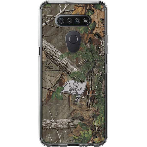 NFL Tampa Bay Buccaneers Realtree Xtra Green Camo LG K51/Q51 Clear Case