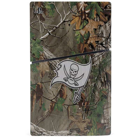 NFL Tampa Bay Buccaneers Realtree Xtra Green Camo PS5 Slim Digital Edition Console Skin