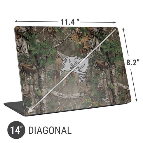 NFL Tampa Bay Buccaneers Realtree Xtra Green Camo Universal Laptop 14in (11.4 x 8.2in) Skin