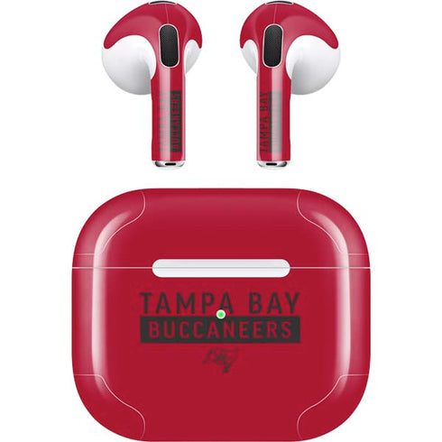 NFL Tampa Bay Buccaneers Red Performance Series Apple AirPods (3rd Gen 2021) Skin