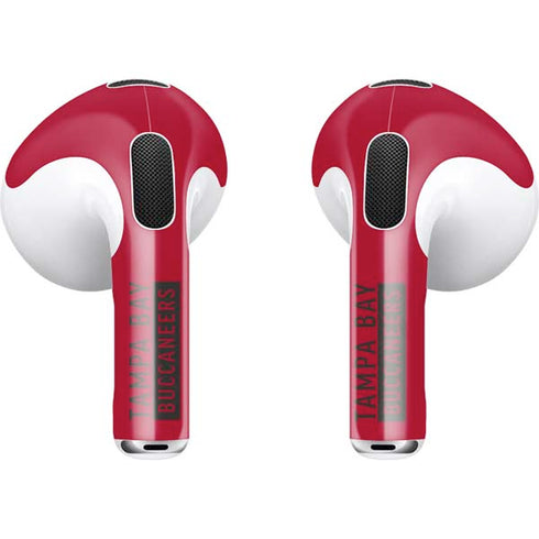 NFL Tampa Bay Buccaneers Red Performance Series Apple AirPods (3rd Gen 2021) Skin