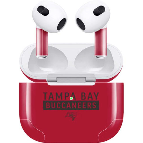 NFL Tampa Bay Buccaneers Red Performance Series Apple AirPods (3rd Gen 2021) Skin