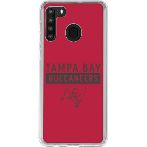 NFL Tampa Bay Buccaneers Red Performance Series Galaxy A21 Clear Case