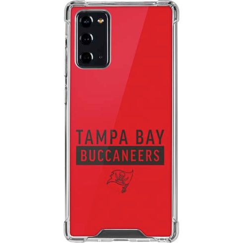 NFL Tampa Bay Buccaneers Red Performance Series Galaxy Note20 5G Clear Case