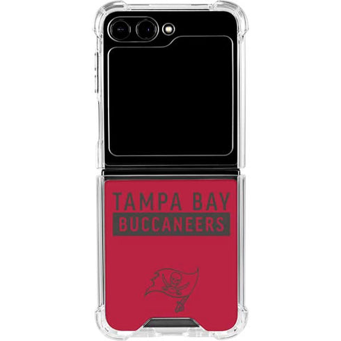 NFL Tampa Bay Buccaneers Red Performance Series Galaxy Z Flip5 5G Clear Case