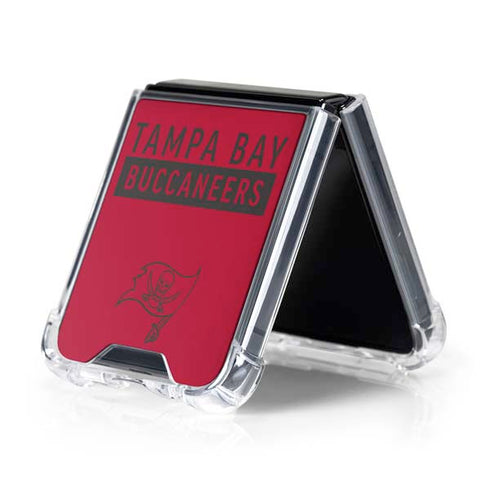 NFL Tampa Bay Buccaneers Red Performance Series Galaxy Z Flip5 5G Clear Case